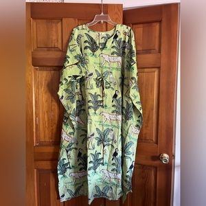 Cotton Kaftan handmade in India. Free size! Boho flowy summer!